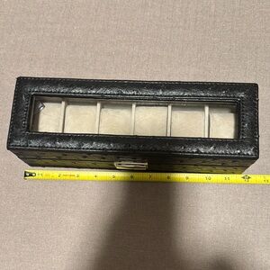 Black Watch Box with Glass Top